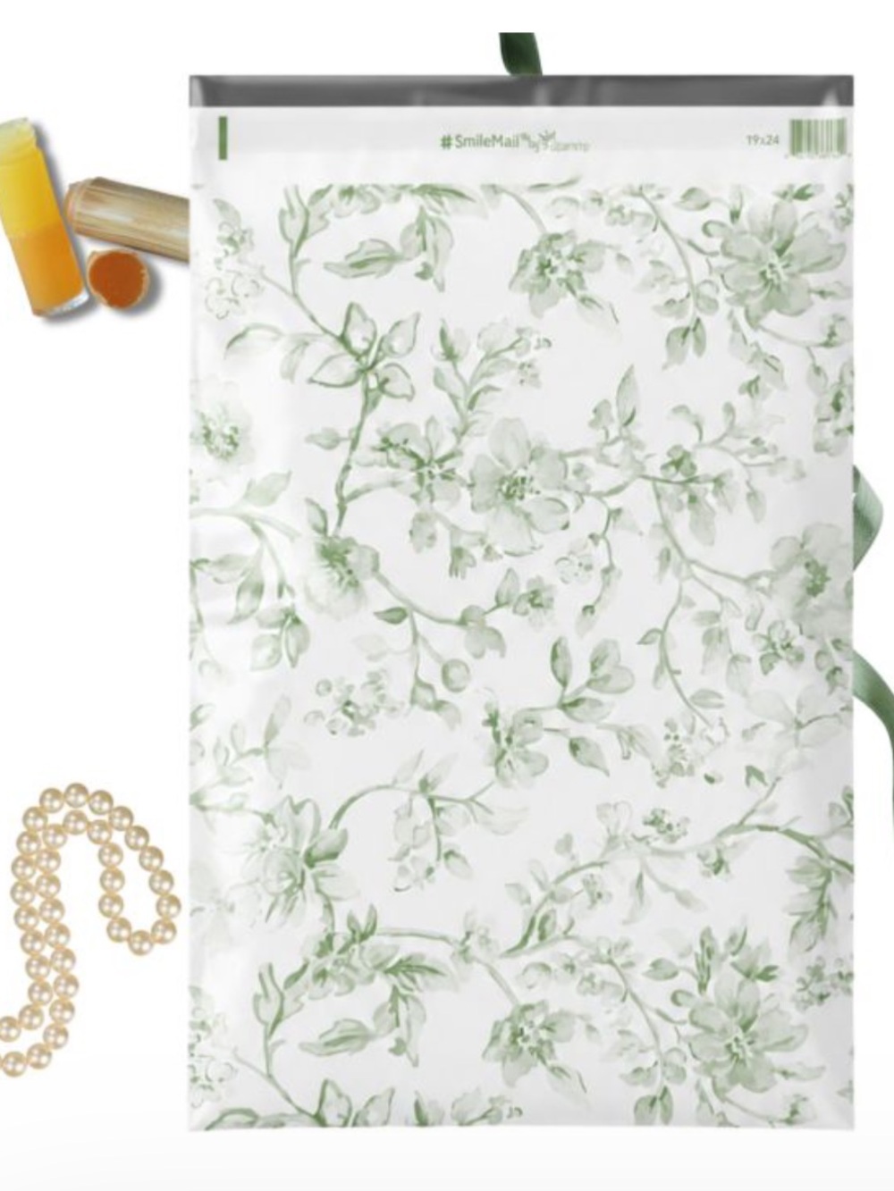 20- 19x24 soft floral print polymailera